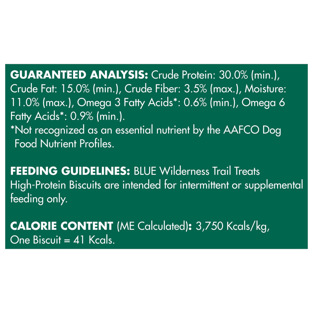 Blue Buffalo Wilderness Trail Treats High Protein Grain Free Crunchy Dog Treats