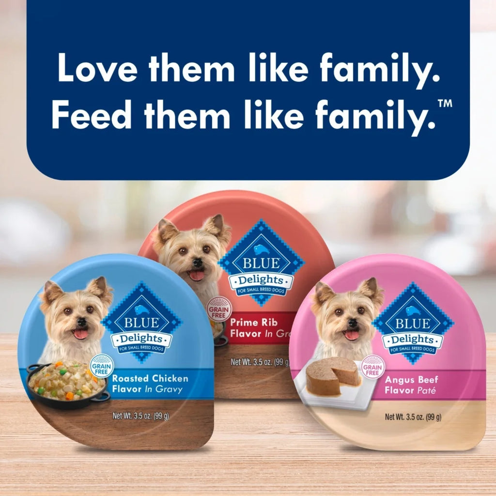 Delights Adult Small Breed Filet Mignon & New York Strip Wet Dog Food Variety 12 Pack, 3.5 Oz Cup