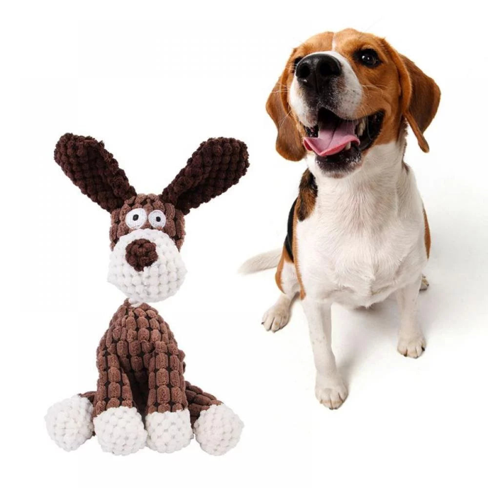Plush Squeaky Dog Toy, Multi-Color, Large