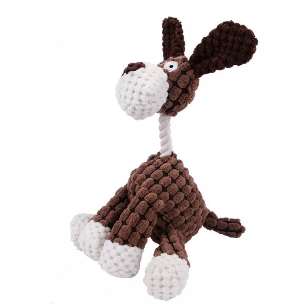 Plush Squeaky Dog Toy, Multi-Color, Large