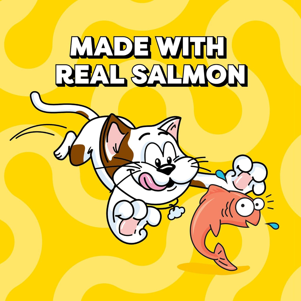 Creamy Puree Squeezable Lickable Cat Treats, Wet Cat Treats with Salmon, 0.42 Oz. Tubes, 24 Count - Packaging May Vary