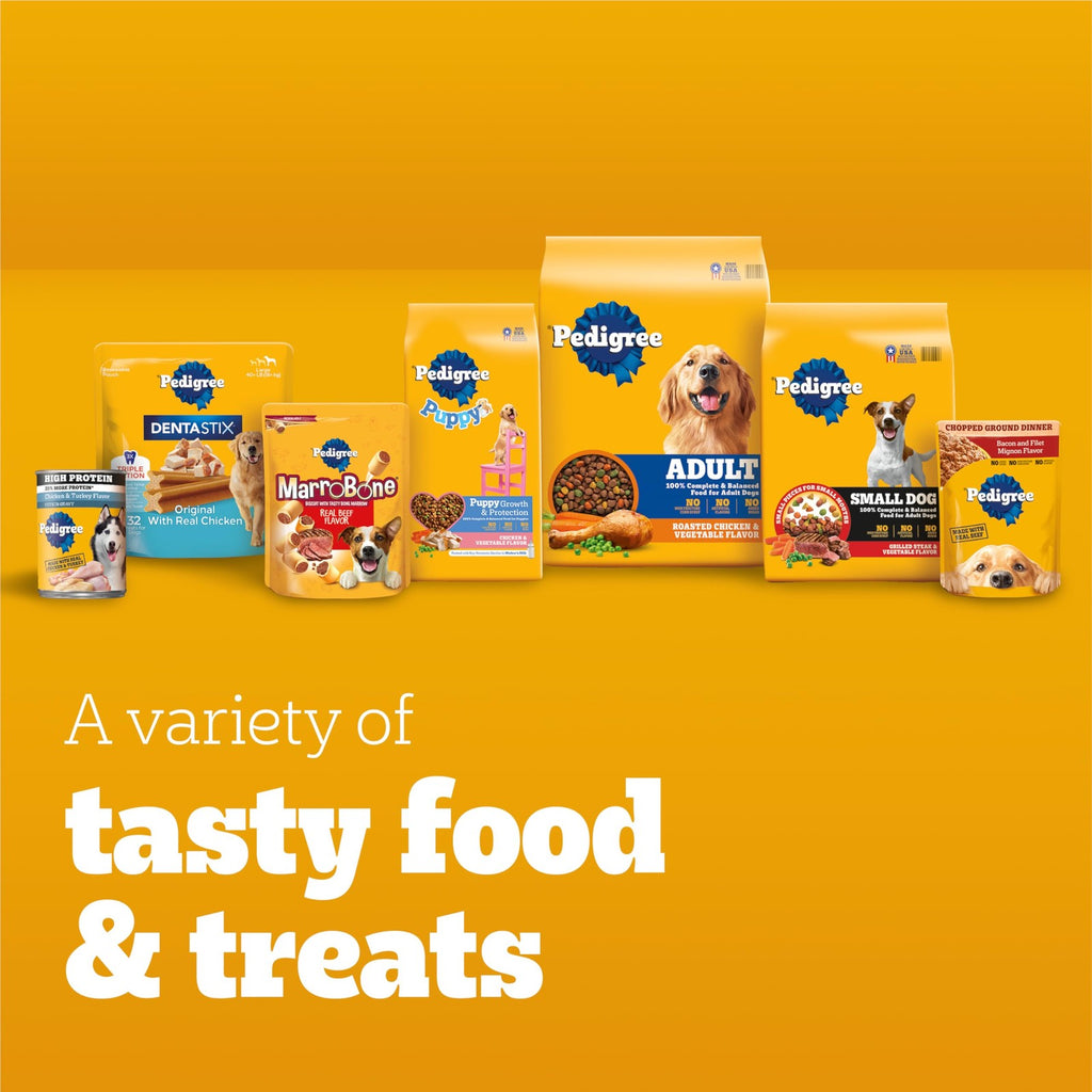 PEDIGREE CHOPPED GROUND DINNER Adult Soft Wet Dog Food, Beef, Bacon & Cheese