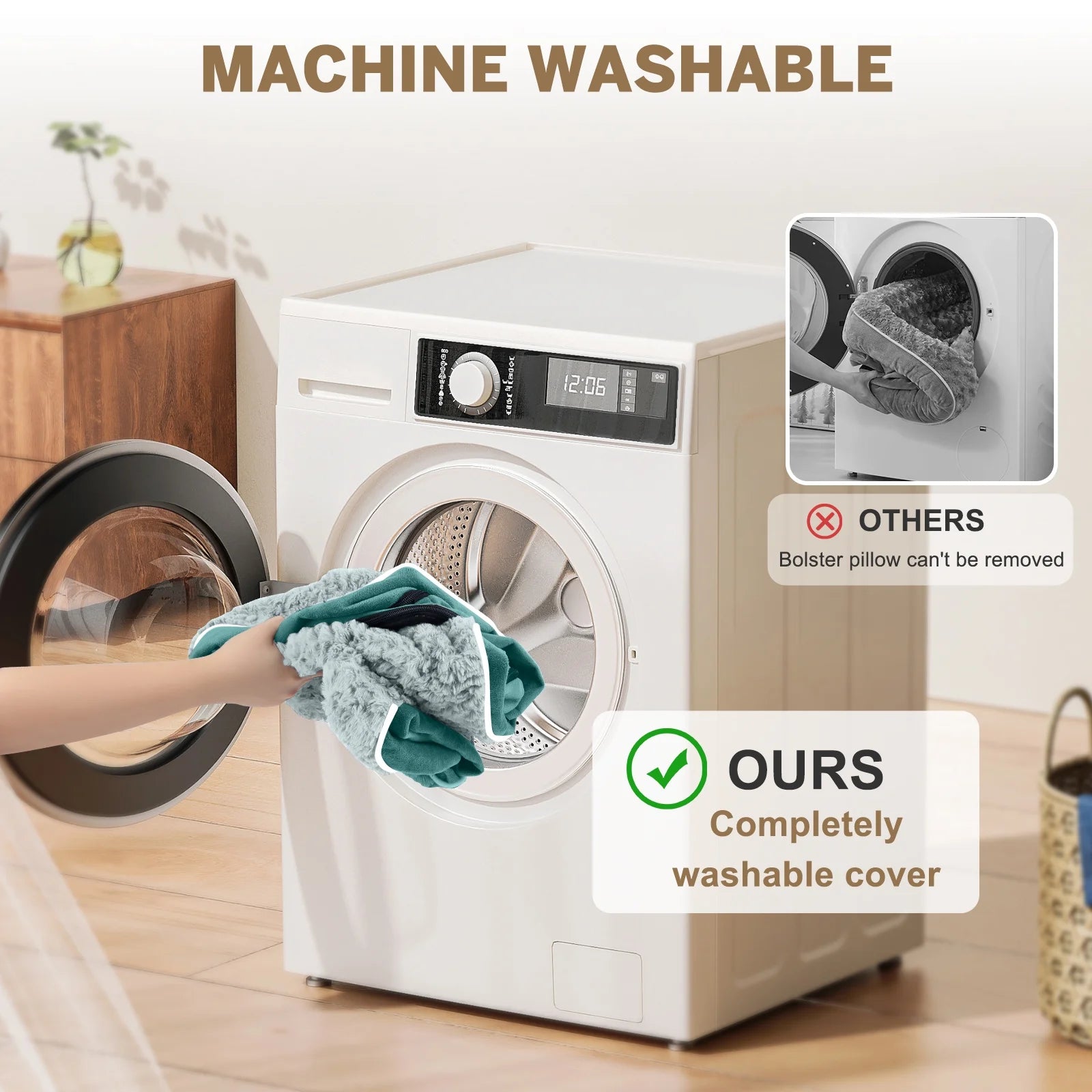 Dog Bed for Large Medium Small Dogs Orthopedic Waterproof Dog Sofa Bed Non Slip Pet Couch with Removable Washable Cover Supportive Foam M to XXL