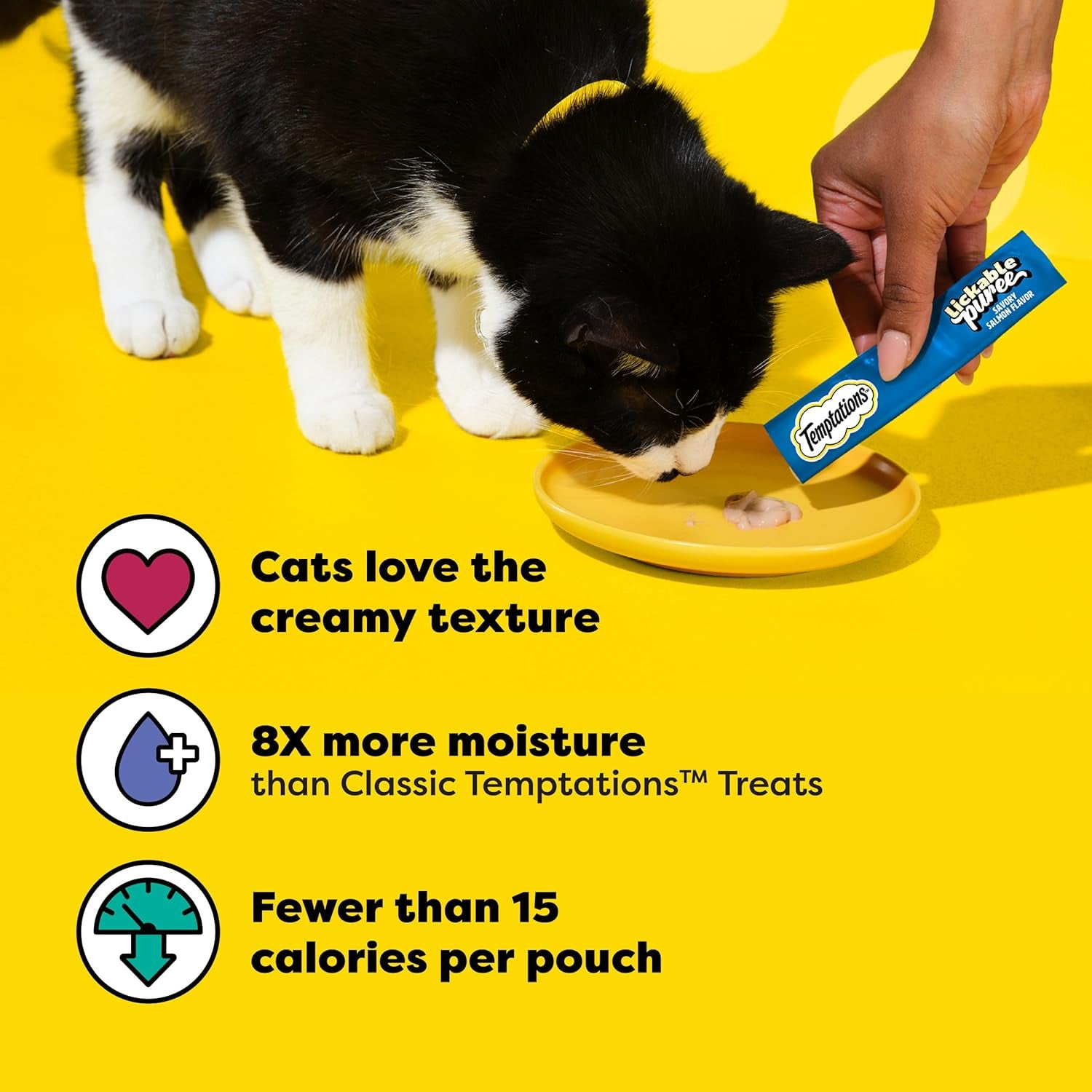 Creamy Puree Squeezable Lickable Cat Treats, Wet Cat Treats with Salmon, 0.42 Oz. Tubes, 24 Count - Packaging May Vary