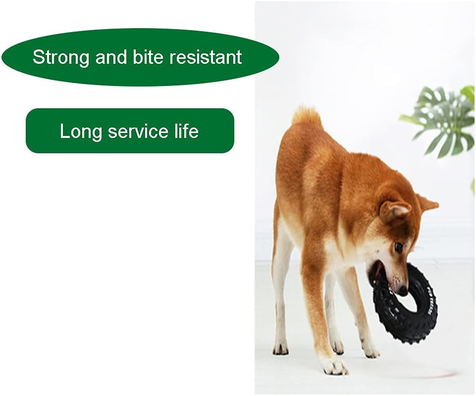 Dog Chew Toys for Aggressive Chewers，Tough Durable Cleaning Toothbrush Natural Rubber Indestructible Dog Toys，Biting Chasing Training Pet Toy for Small and Medium Dog Puppy (Black)