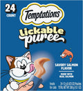 Creamy Puree Squeezable Lickable Cat Treats, Wet Cat Treats with Salmon, 0.42 Oz. Tubes, 24 Count - Packaging May Vary