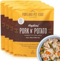Portland Pet Food Company Hopkin'S Pork 'N' Potato All Natural Dog Food, Fully Cooked Microwavable Meal Pouches, Grain & Gluten-Free, USA Made, 4 Pack (4 X 9Oz)