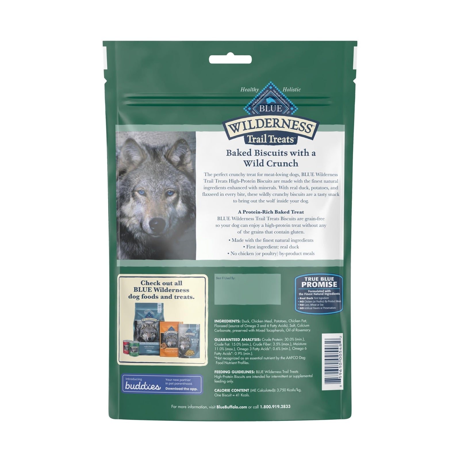 Blue Buffalo Wilderness Trail Treats High Protein Grain Free Crunchy Dog Treats