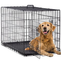 Folding Dog Crate with Divider and Tray, 42"L