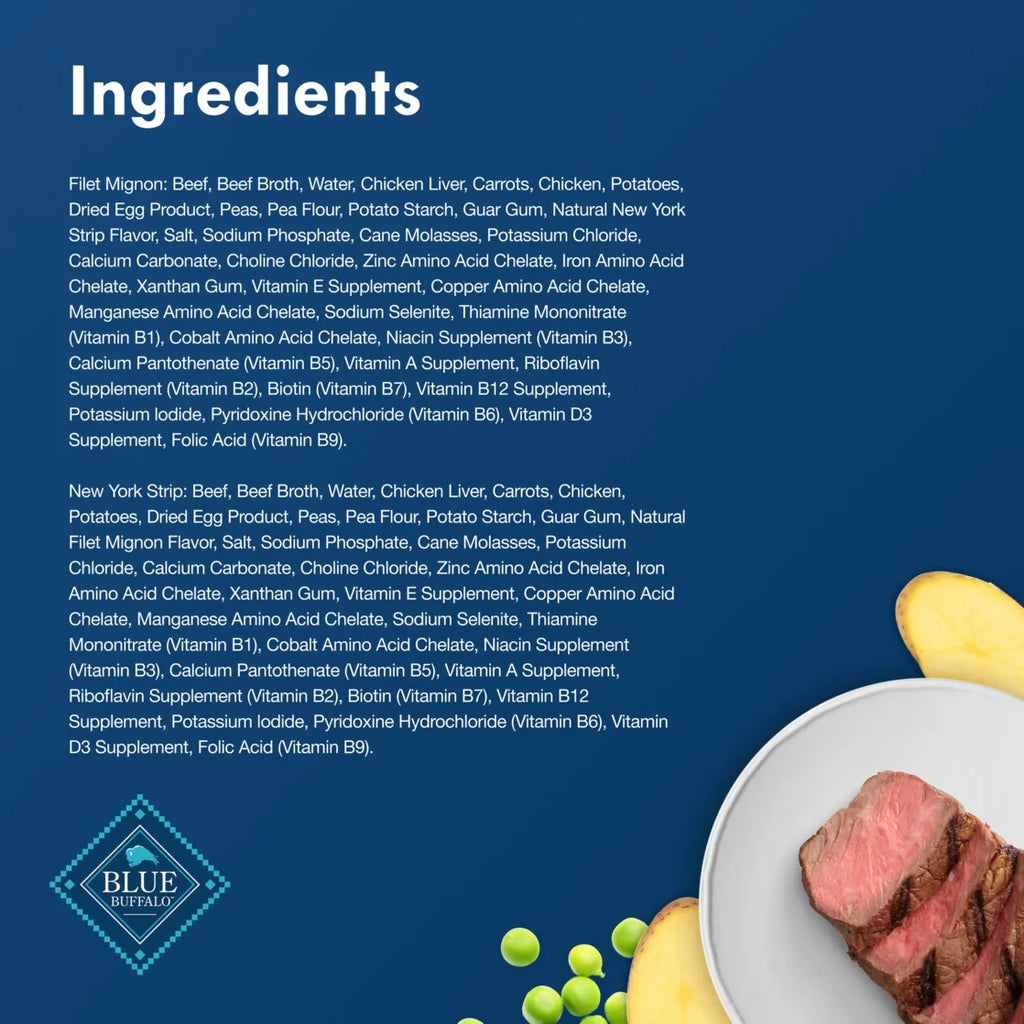 Delights Adult Small Breed Filet Mignon & New York Strip Wet Dog Food Variety 12 Pack, 3.5 Oz Cup
