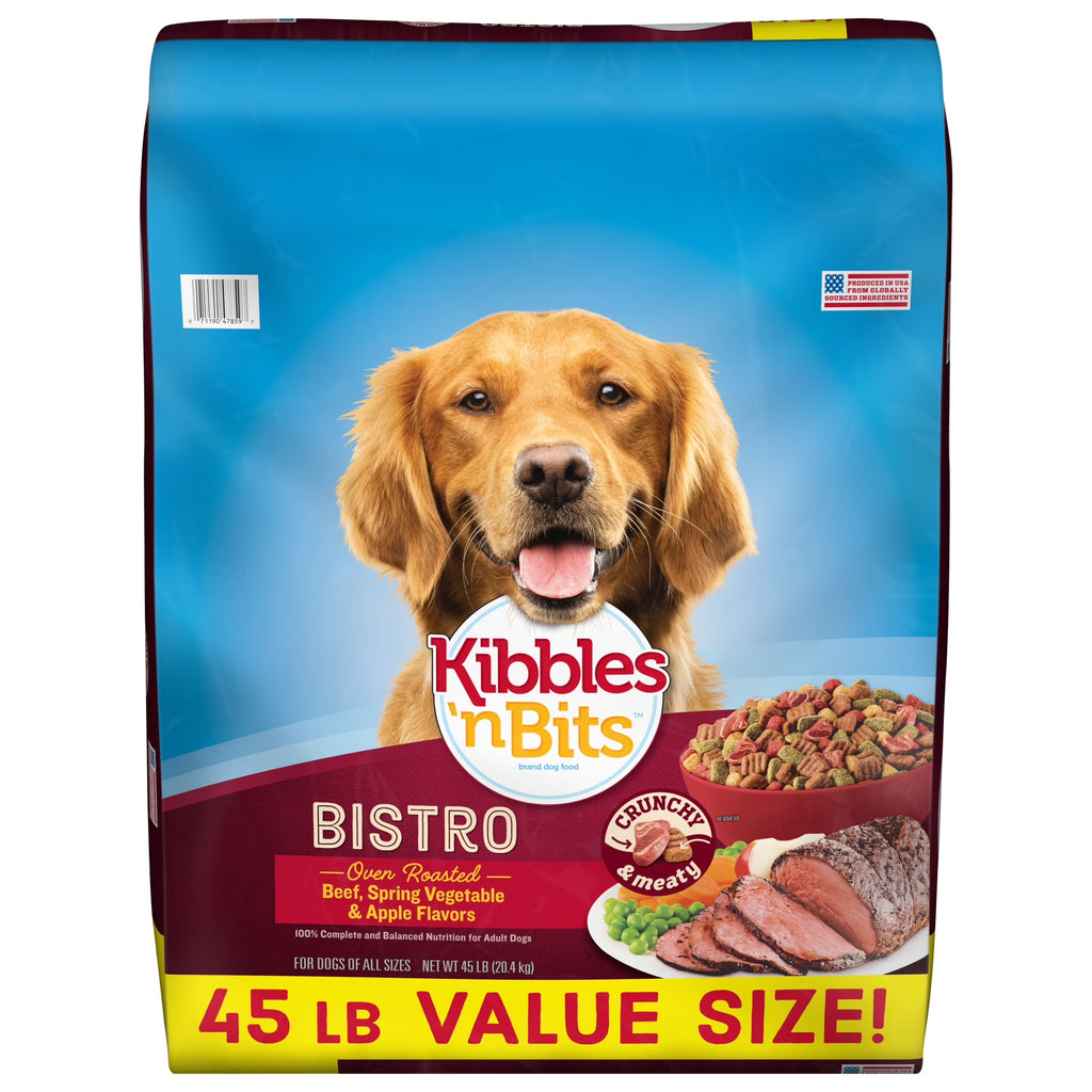 Kibbles 'N Bits Bistro Oven Roasted Beef, Vegetable & Apple Flavors Dry Dog Food, 45 Lb.