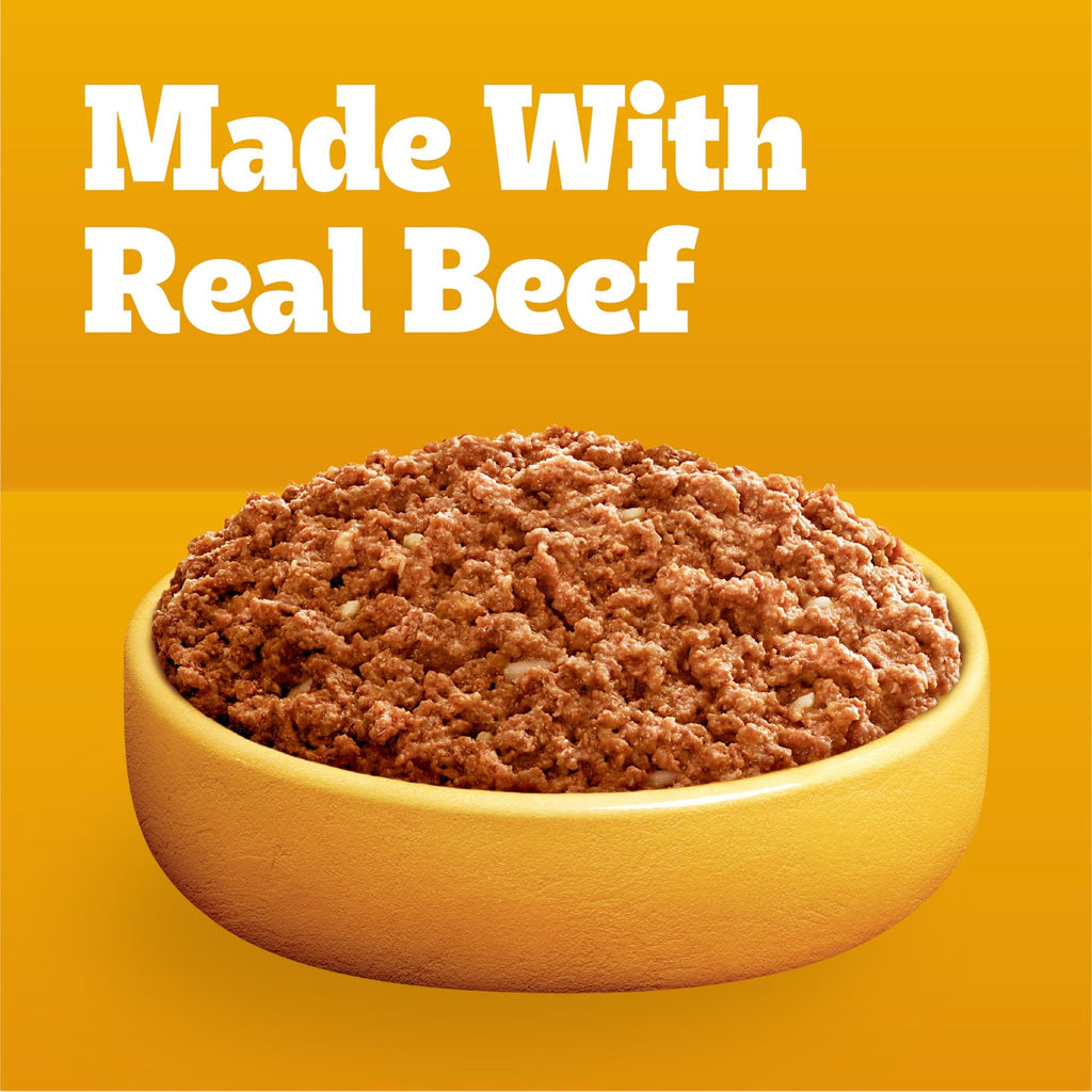 PEDIGREE CHOPPED GROUND DINNER Adult Soft Wet Dog Food, Beef, Bacon & Cheese
